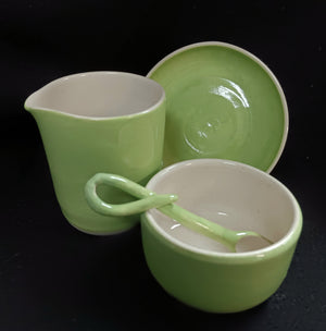 Creamer/Sugar/Dish/Spoon (4 pce set)
