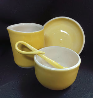 Creamer/Sugar/Dish/Spoon (4 pce set)