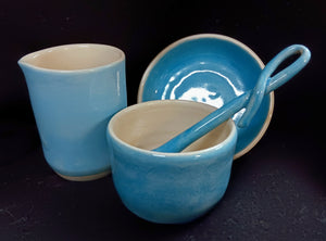 Creamer/Sugar/Dish/Spoon (4 pce set)