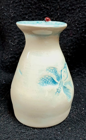 Vase, Dragonfly & Ladybug