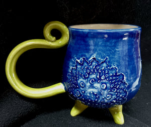 Mug, Crochet Lace texture, footed 16oz