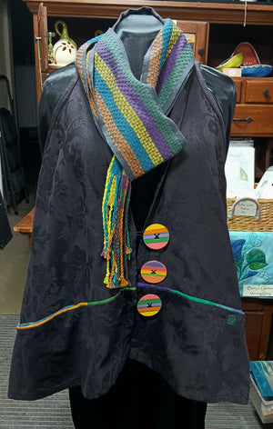 Wearable Art, Cotton Vest & Scarf ***