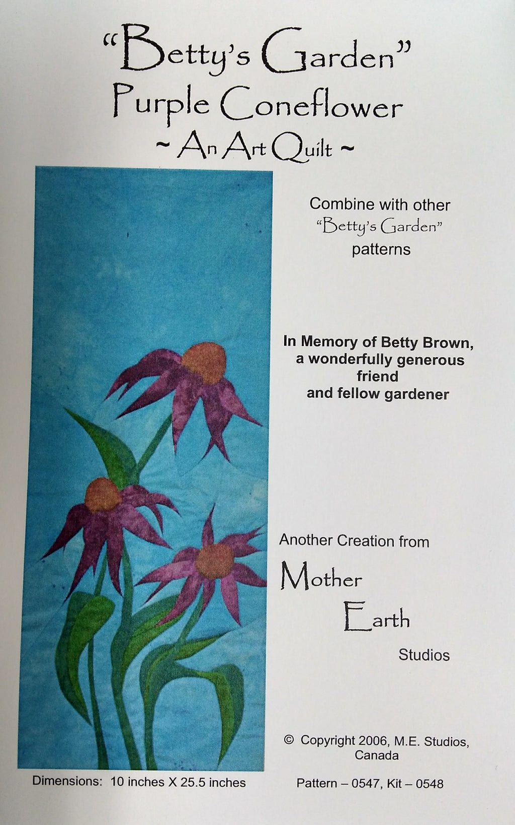 ME:  Purple Coneflower Pattern
